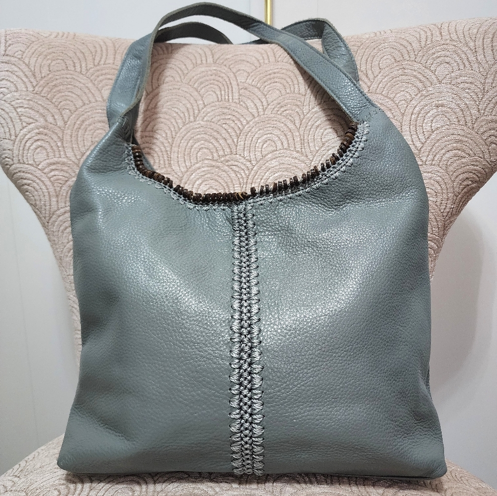NWOT THE SAK Huntley Leather Hobo In Maritime Blue